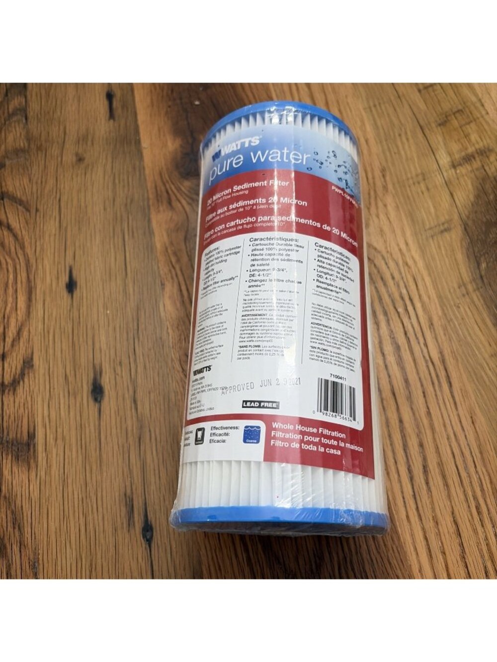 Watts Pure Water 20 Micron Sediment Filter